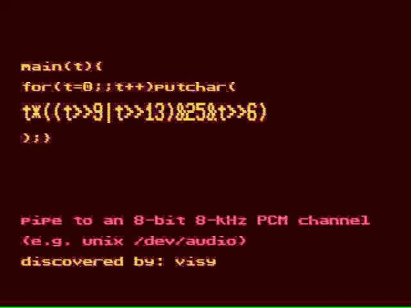 Experimental music from very short C programs - YouTube